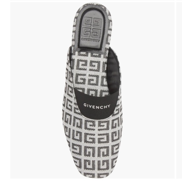 NIB $595 Givenchy Bedford 4G Logo Jacquard Mule in Black/White 7.5US / 37.5EU! - Picture 5 of 6